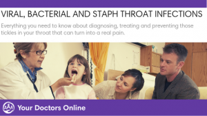 viral bacterial and staph throat infections