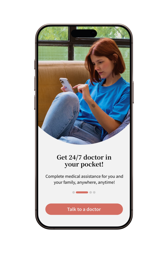 Patient using Your Doctors Online for medical consultation