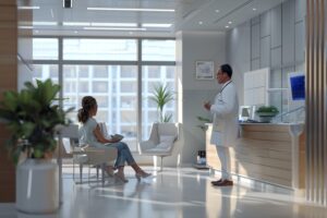 Canadian patient deciding between visiting a walk-in clinic or a family doctor.